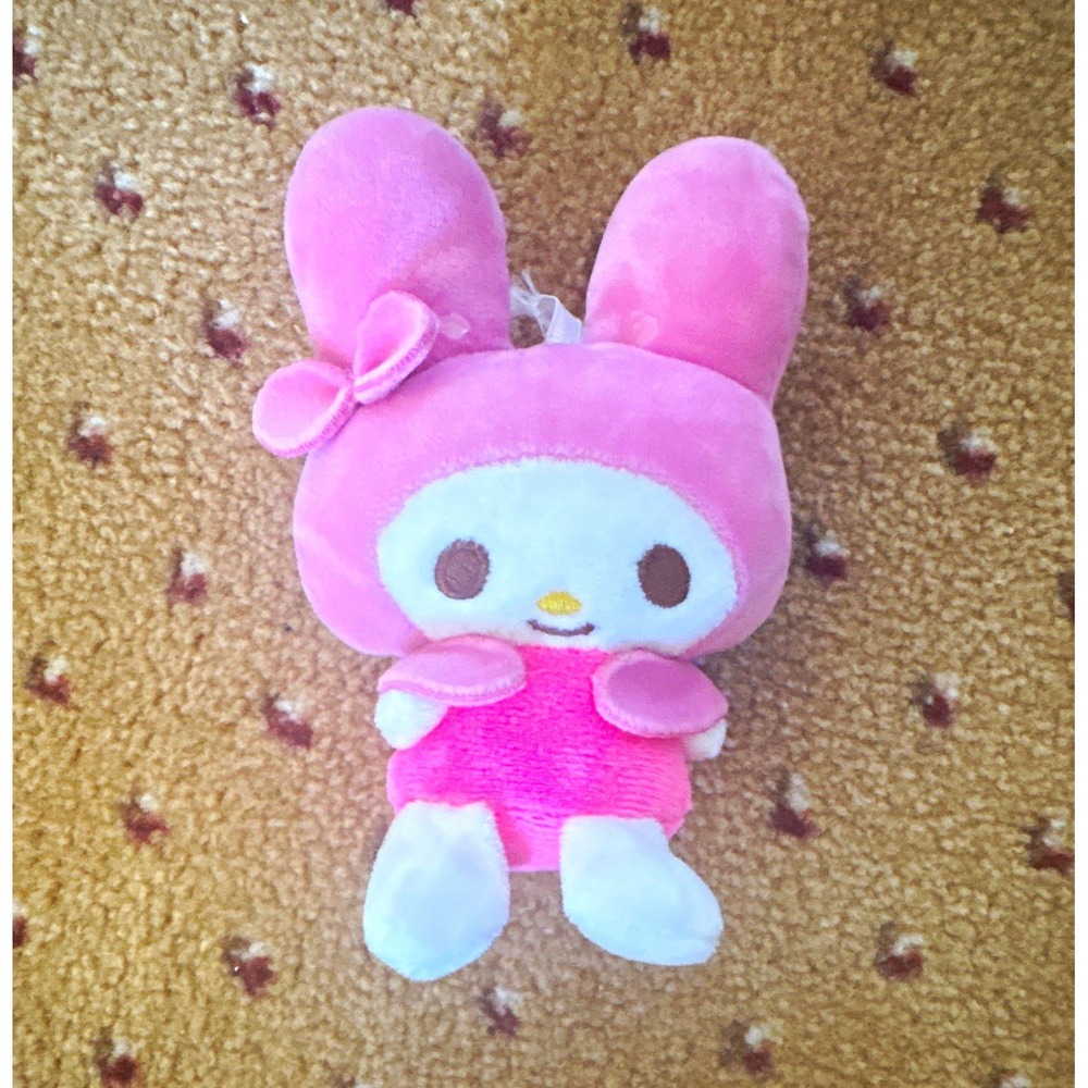 Sanrio My Melody Rabbit Plush Stuffed Animal, Pink & White, 6 in